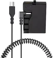 F1TP ACK-E10 USB-C Power Adapter and LP-E10 DR-E10 DC Coupler Kit Replacement for Canon EOS Rebel T3 T5 T6 T7 T100 1100D 1200D 1300D 2000D 4000D Cameras