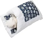 Cocoon Pet Bed with Pillow – Cozy Winter Tunnel Cat Cave Sleeping Bag, Soft and Warm Nest for Cats | Comfortable Cat Bed for Indoor Use and Cold Weather