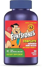 Flintstones Complete Chewables Children’s Multivitamins, Kids Vitamin Supplement with Vitamins C, D, E, B6, and B12, 180 Count