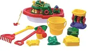 BIG BOAT SET New Kids Sandpit Beach Backyard Sand Castle Spade Bucket Water