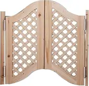 EKDJSN Wood Color Cafe Swinging Doors, Cowboy Door Partition Door Hinges Fence Half Waist Door, Swing Door with Auto Close and Hinges, Hollow-Carved Design (Size : 31.4x35.4in)