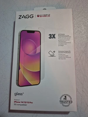 ZAGG InvisibleShield Glass & Screen Protector For iPhone 14/13/ 13 Pro