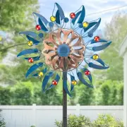 Solar Wind Spinner, Waterproof Outdoor Metal Sculpture for Retro Spinner