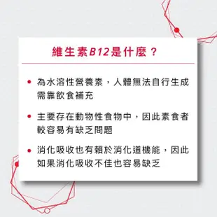 【GNC 健安喜】維生素 B-12 500食品錠 100粒/瓶(增進神經系統健康/氣色紅潤/好氣色營養素)