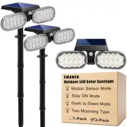 Motion Solar Lights Outdoor, Solar Floodlight, Stay On or Motion Sensor Mode,...