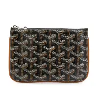 在飛比找Yahoo奇摩購物中心優惠-【GOYARD 高雅德】 GOYARD 老花零錢包 (棕邊+