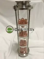 3" Borosilicate glass copper bubble plate moonshine reflux column