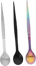GOOHOCHY Taster Spoons Set Chef Tasting Spoons with Tweezers Sauce Tweezer Tongs Stainless Steel Handling