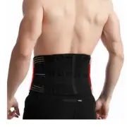Dual Waist Lumbar Support Lower Belt Compression Adjustable Back Pain Relief XL