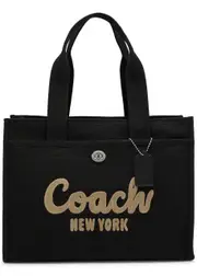 Coach Cargo 42 Logo-embroidered Canvas Tote - Black ONE SIZE