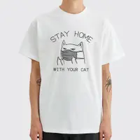 在飛比找蝦皮商城優惠-STAY HOME WITH YOUR CAT 中性短袖T恤