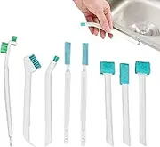 Small Cleaning Detail Brush Set - Small Cleaning Brush for Corner and Crevice - Dead Corners Cleaning Brush with Slim Handle for Door Crevices, Keyboard, Cup Lids