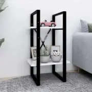 2-Tier Book Cabinet White 40x30x70 cm Engineered Wood