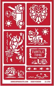 Armour Reusable Over n Over Glass Etching Stencil - Turtle Time