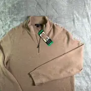 Banana Republic Waffle Quarter Zip Pullover Sweater Casual XL