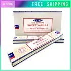 12pk Nag Champa Satya Baba Incense Sticks Sweet Vanilla Home Bulk Box Authentic