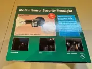 Flood Light Motion Sensor Dual Head Lamp Outdoor Security Detector Black