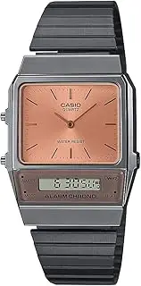 [Casio] AQ800ECGG-4A Vintage Style Digital Grey Strap Unisex Adult Watch, Copper Dial, 40.7 × 32.1 × 8.7 mm