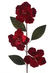 Triple Red Magnolia Christmas Tree Pick