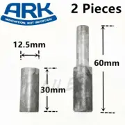 2x ARK Trailer Tail Gate Hinge Plain Steel 60mm Long 12mm Wide TGH50 UB