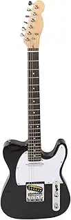 Electric Guitar, Basswood Maple Rosewood Handcrafted Single Pickup Mini Electric Guitar Versatile Tonal Performance ST Style Electric Guitar with String Plectrum for Beginner