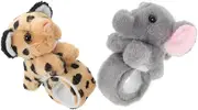 ERINGOGO 2pcs Animal Slap Bracelet Soft Plush Animal Shape Party Favors Comfortable Cute Slap Bracelets for Birthday Parties Playtime