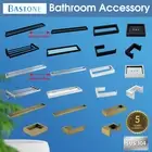 Single Double Chrome Black Brushed Towel Rail Ring Rack Hook Soap Holder SUS304