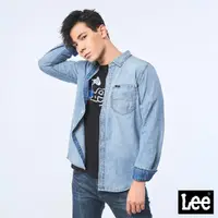 在飛比找momo購物網優惠-【Lee 官方旗艦】男裝 牛仔長袖襯衫 / 經典百搭 中淺藍