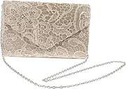 [Healeved] Elegant Lace Pattern Women Clutch Bag Stylish Evening Clutch Purse for Banquet Prom and Party Light Accessory for Formal Events