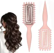 Hair Brush for Curly Hair, Defining Curls, Shaping and Defining Curls, Bouncing Curl Brush for Combing and Shaping Men and Women, Brown