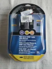 Monster High Speed HDMI Cable With Ethernet Factory Sealed 6 ft