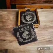 AFL Carlton F.C Slate Coasters Laser Engraved Handmade Great Gift Idea Man Cave