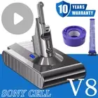 9500mAh Battery For Dyson V8 SV10 Absolute V8 Animal 240397-12 & Pre/Post Filter