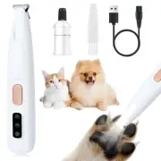 Saffory Pet Micro Precision Trimmer Paw Rechargeable Dog for Paws with LED Light
