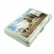 Elephant Art D35 Cigarette Case with Built in Lighter Metal Wallet
