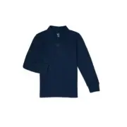 Wonder Nation Polo Shirt Boys Size XL Navy School Uniform Long Sleeve --i9--