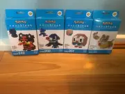 4 x NEW Pokémon Nanoblocks (YAMPER/ROWLET/POPPLIO AND LITTEN)