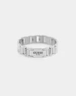 [GUESS MAINLINE] Guess Mainline Frontier 15mm Crystal Bracelet Silver - Size ONE ONE Silver