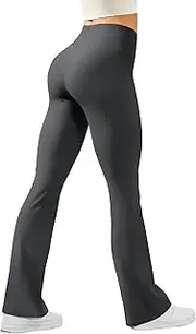 [keriffe] Women's Flare Yoga Pants High Waisted Tummy Control Leggings Workout Casual Bootcut Pants
