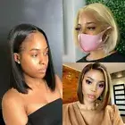 Honey Blonde Bob Wig Lace Front Human Hair Wig Women Lace Frontal Wig Short Bob