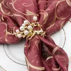 6pcs Napkin Rings Exquisite Safe Banquet Table Decor Alloy Napkin Holder Rust