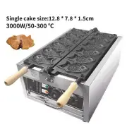 Fish Shape Waffle Machine Cake Baking Maker 6 Pcs Fish taiyaki 3000W Non-stick