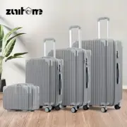 4pcs Luggage Suitcase Trolley Set Travel TSA Lock Storage Hard Case Grey