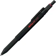 rOtring 600 3-in-1 Multicolour Pen and Mechanical Pencil | Black & Red Ballpoint Pen Tips | 1 Mechanical Pencil Tip (0.5mm) | Black Barrel