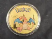 Pokemon Charizard Collectible Coin - Gold 24K Gold Plated Brand New