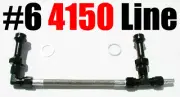 #6 duel feed 4150 an06 line kit WITH -6 barb Holley QFT FREE USA Shipping