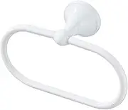 SEWACC Self Adhesive Towel Ring Wall Mount Towel Hanger Bathroom Accessory Face Towel Rack Bathroom Towel Holder Towel Bar Stick Black Towel Hook Hanging Towel Rack Brass Individual White