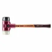 HALDER 50mm 1.1kg Rubber Mallet Rubber/Nylon Tips Wood Handle 3028.05