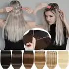 Thick Hidden Handband Wire No Clip In Weft Human Hair Pieces Extensions Curl US