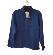 New COLEMAN XL Indigo Heather Quarter Zip Pullover Men